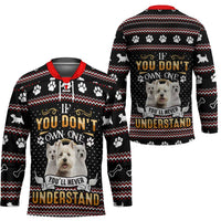 West Highland White Terrier Christmas Hockey Jersey Xmas Holiday Patterns - Wonder Print Shop