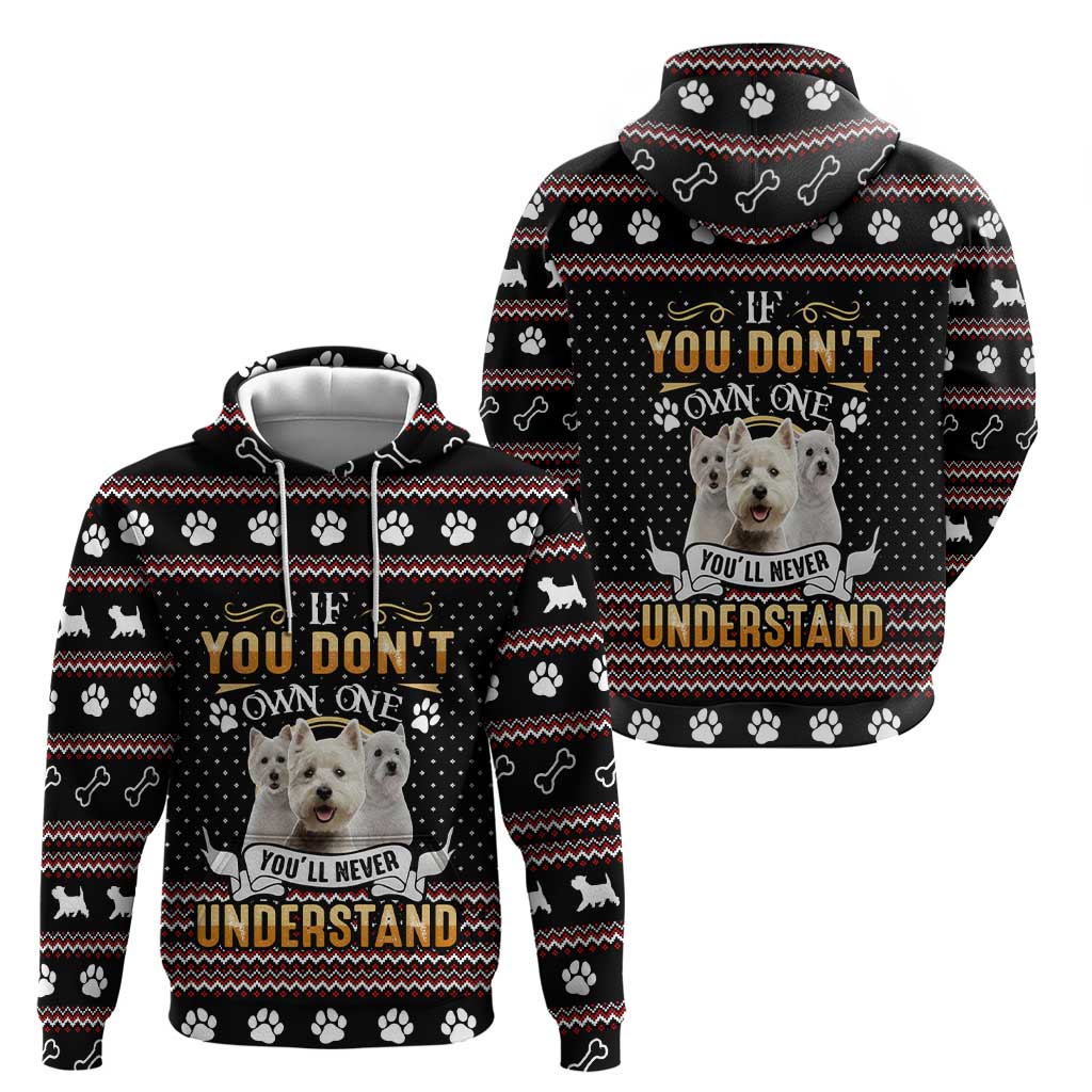 West Highland White Terrier Christmas Hoodie Xmas Holiday Patterns - Wonder Print Shop
