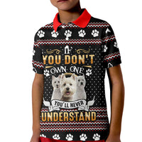 West Highland White Terrier Christmas Kid Polo Shirt Xmas Holiday Patterns - Wonder Print Shop
