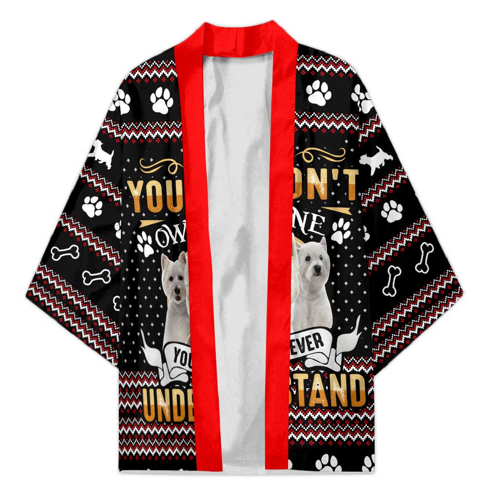 West Highland White Terrier Christmas Kimono Xmas Holiday Patterns - Wonder Print Shop