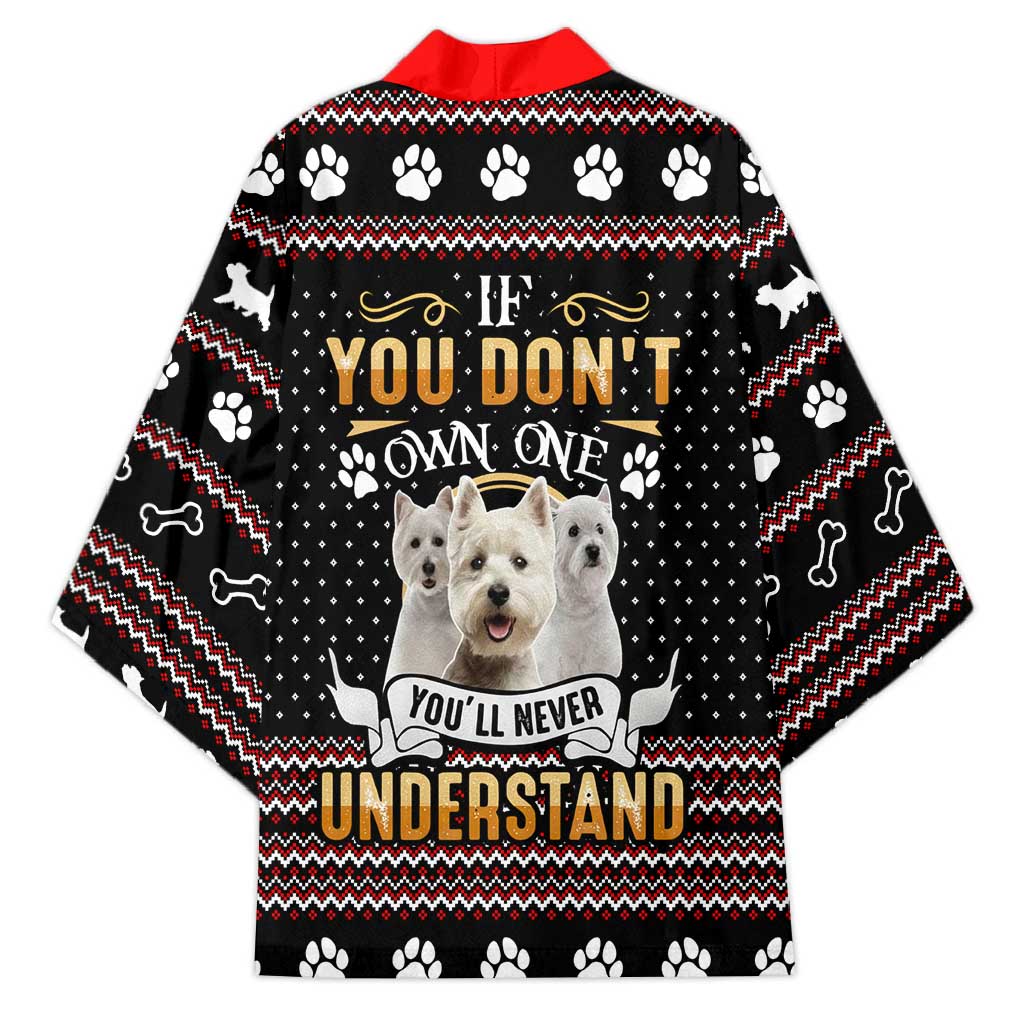 West Highland White Terrier Christmas Kimono Xmas Holiday Patterns - Wonder Print Shop