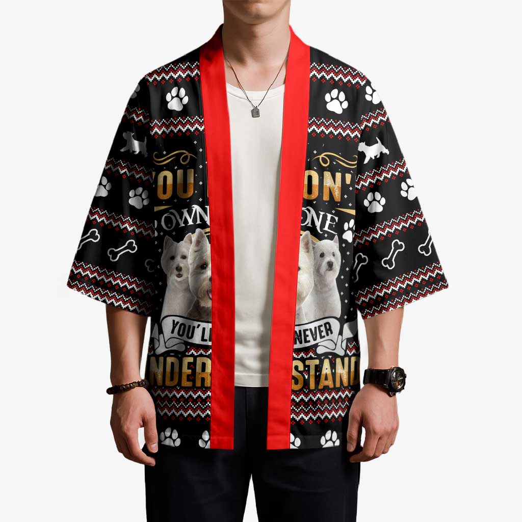 West Highland White Terrier Christmas Kimono Xmas Holiday Patterns - Wonder Print Shop