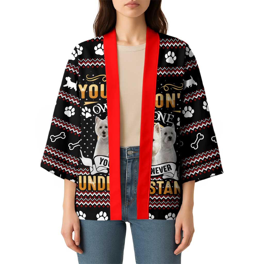 West Highland White Terrier Christmas Kimono Xmas Holiday Patterns - Wonder Print Shop