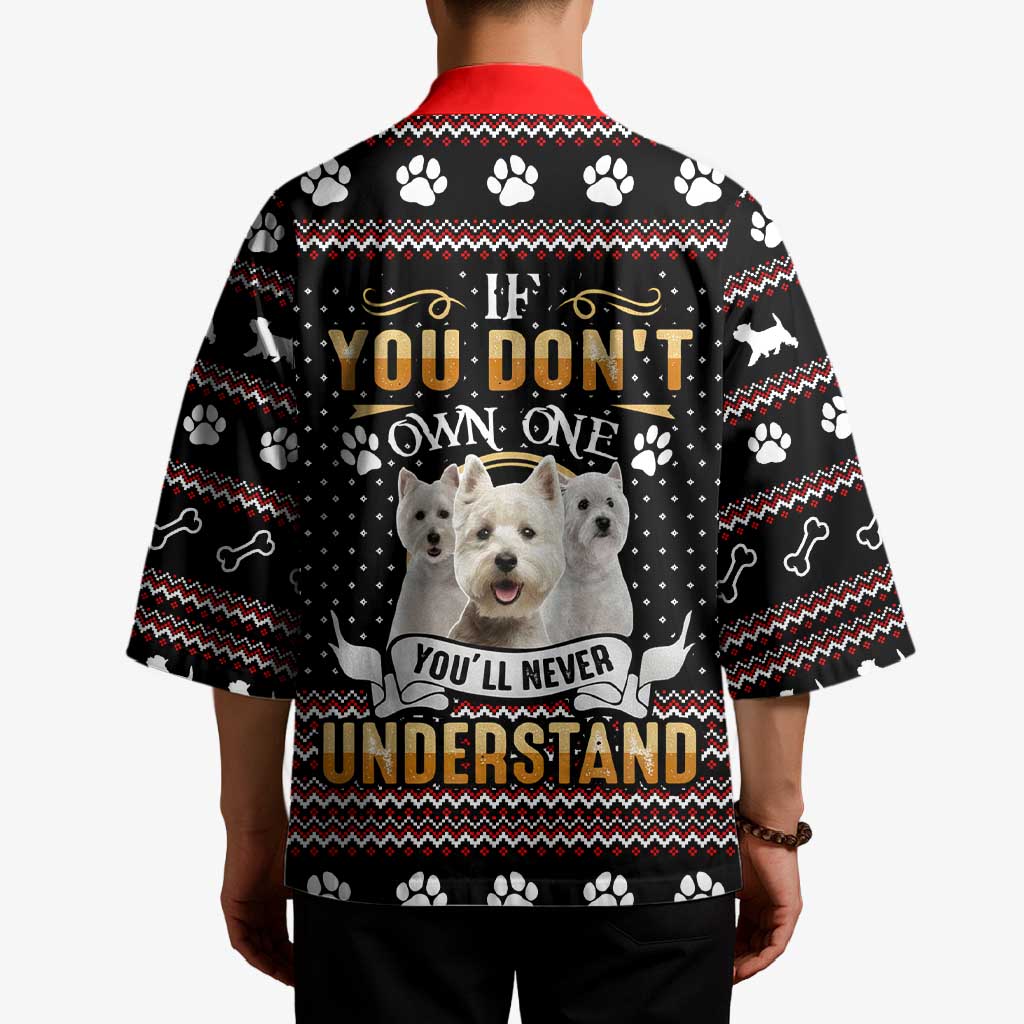 West Highland White Terrier Christmas Kimono Xmas Holiday Patterns - Wonder Print Shop