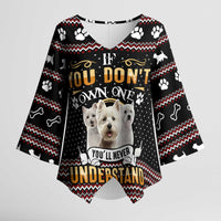 West Highland White Terrier Christmas Kimono Sleeve Blouse Xmas Holiday Patterns - Wonder Print Shop