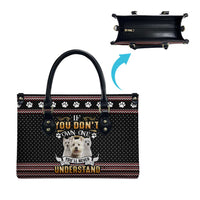 West Highland White Terrier Christmas Leather Bag Xmas Holiday Patterns - Wonder Print Shop