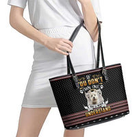 West Highland White Terrier Christmas Leather Tote Bag Xmas Holiday Patterns - Wonder Print Shop