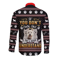 West Highland White Terrier Christmas Long Sleeve Button Shirt Xmas Holiday Patterns - Wonder Print Shop
