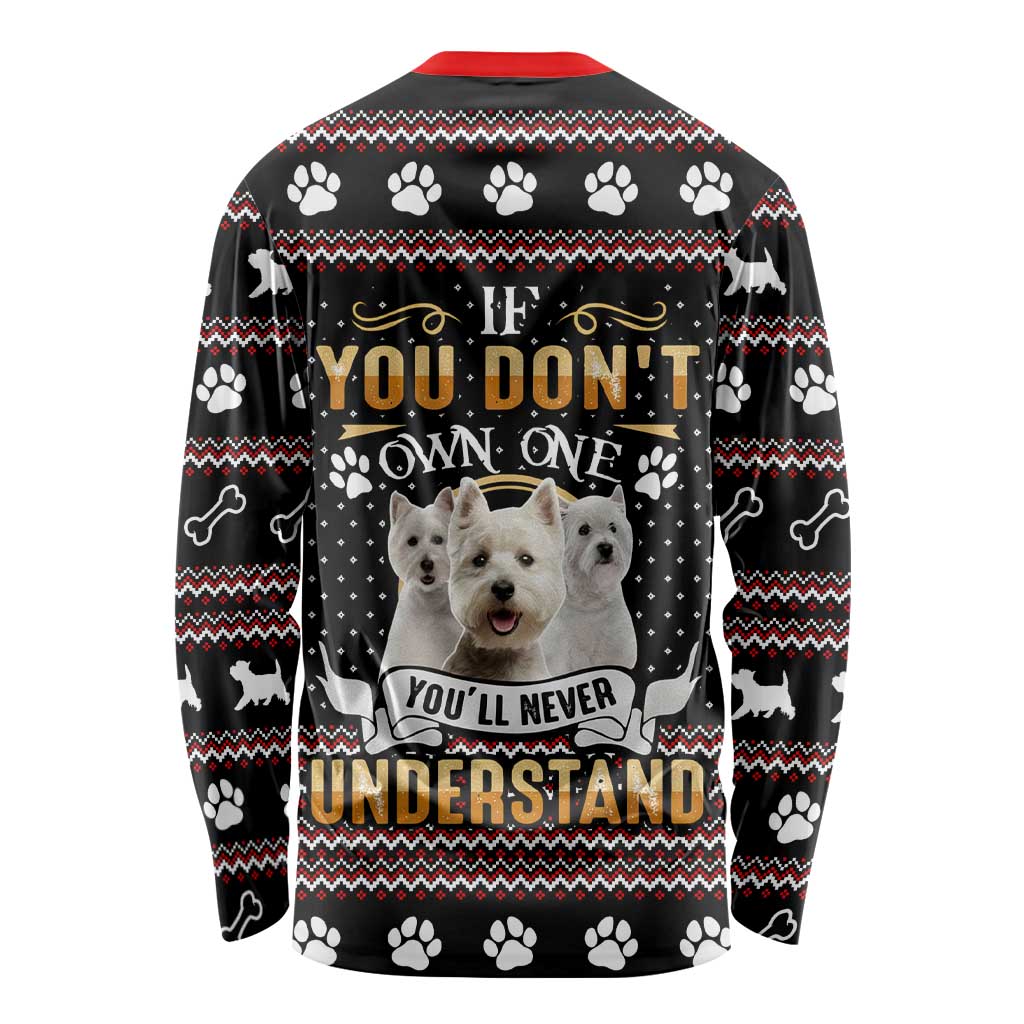West Highland White Terrier Christmas Long Sleeve Shirt Xmas Holiday Patterns - Wonder Print Shop