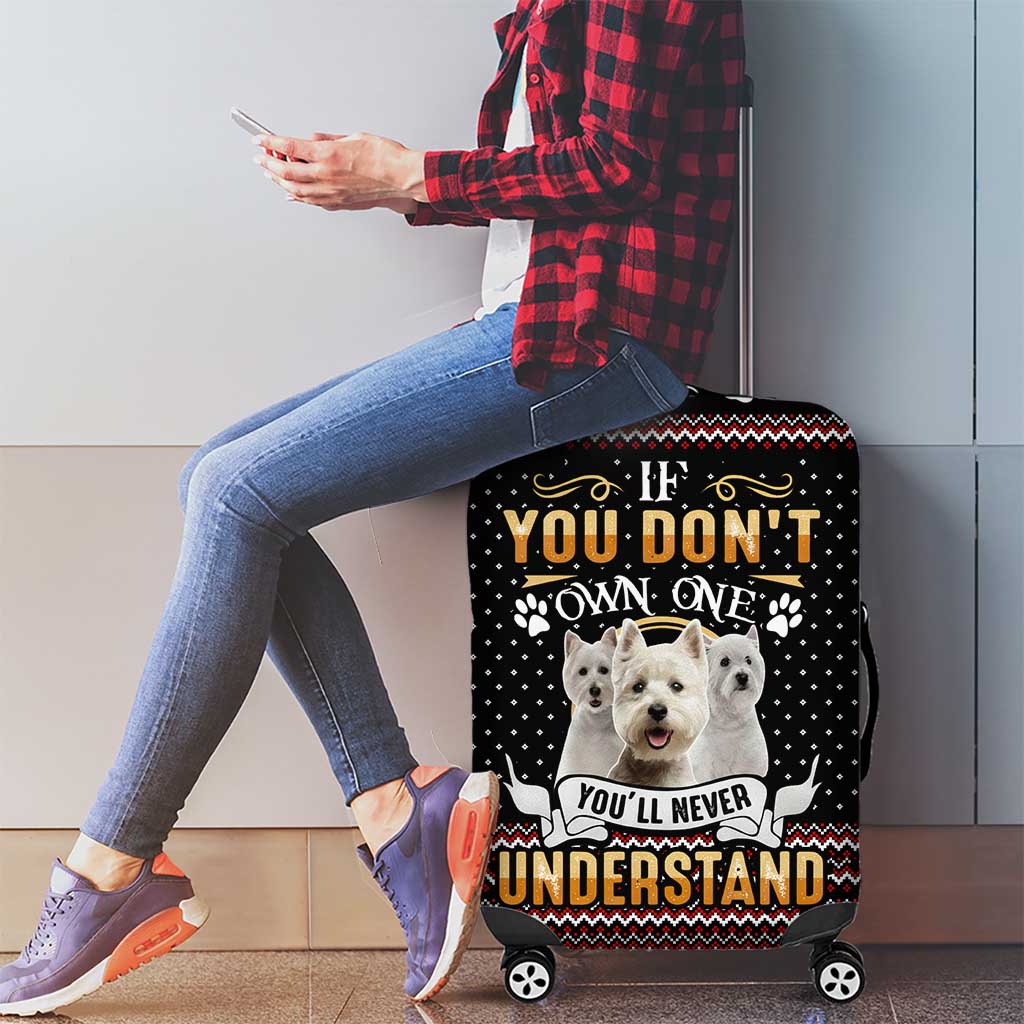 West Highland White Terrier Christmas Luggage Cover Xmas Holiday Patterns - Wonder Print Shop