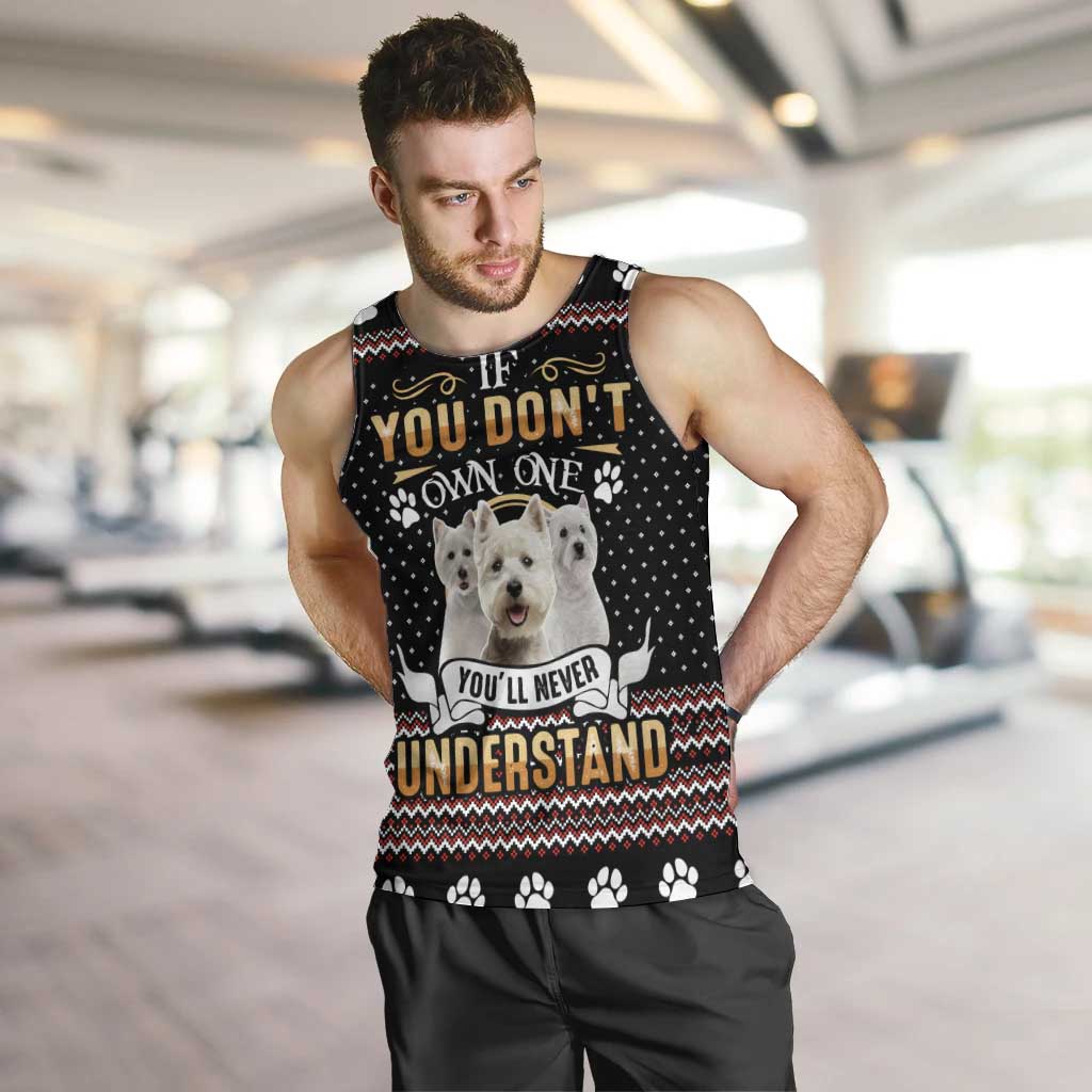 West Highland White Terrier Christmas Men Tank Top Xmas Holiday Patterns - Wonder Print Shop