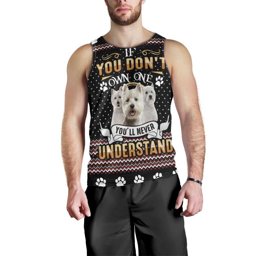 West Highland White Terrier Christmas Men Tank Top Xmas Holiday Patterns - Wonder Print Shop