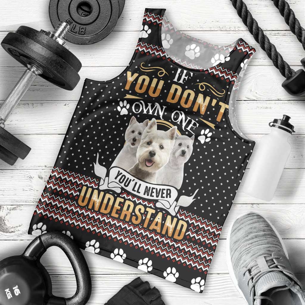 West Highland White Terrier Christmas Men Tank Top Xmas Holiday Patterns - Wonder Print Shop