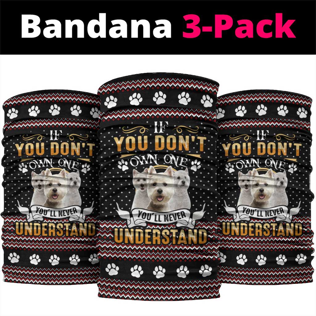 West Highland White Terrier Christmas Neck Gaiter Xmas Holiday Patterns - Wonder Print Shop