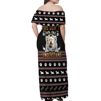 West Highland White Terrier Christmas Off Shoulder Maxi Dress Xmas Holiday Patterns - Wonder Print Shop