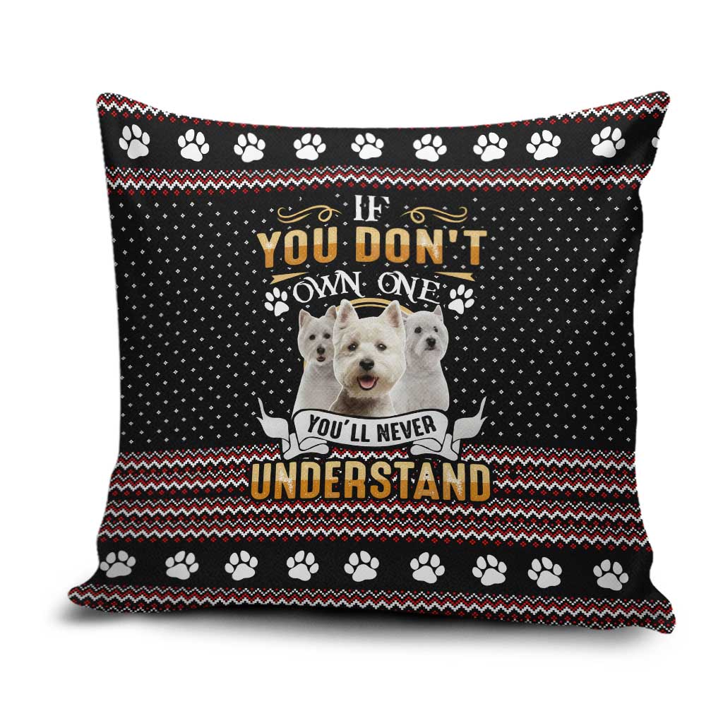 West Highland White Terrier Christmas Pillow Cover Xmas Holiday Patterns - Wonder Print Shop