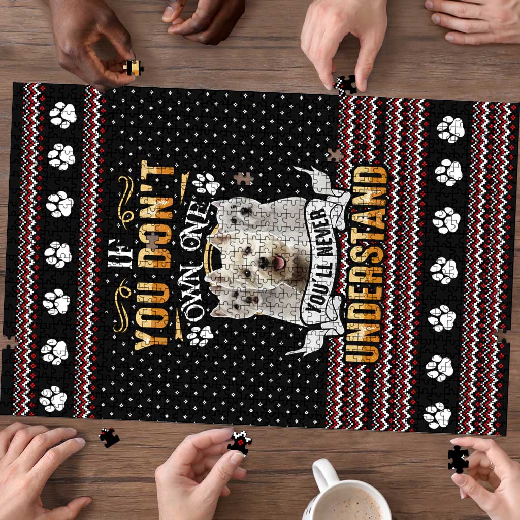 West Highland White Terrier Christmas Puzzle Xmas Holiday Patterns - Wonder Print Shop