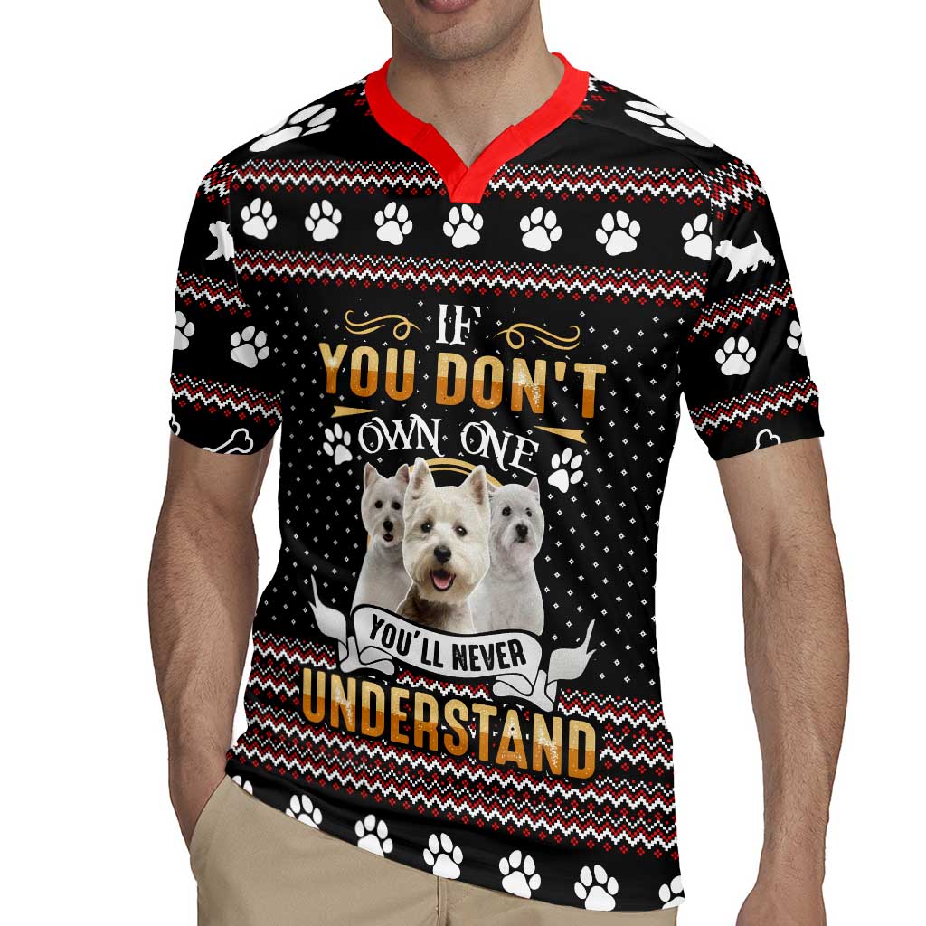 West Highland White Terrier Christmas Rugby Jersey Xmas Holiday Patterns - Wonder Print Shop