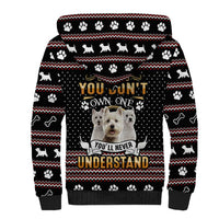 West Highland White Terrier Christmas Sherpa Hoodie Xmas Holiday Patterns - Wonder Print Shop