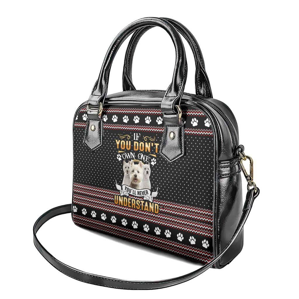 West Highland White Terrier Christmas Shoulder Handbag Xmas Holiday Patterns - Wonder Print Shop