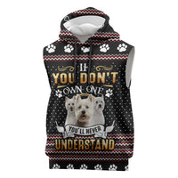 West Highland White Terrier Christmas Sleeveless Hoodie Xmas Holiday Patterns - Wonder Print Shop