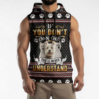 West Highland White Terrier Christmas Sleeveless Hoodie Xmas Holiday Patterns - Wonder Print Shop