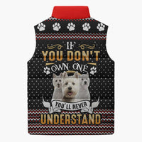 West Highland White Terrier Christmas Sleeveless Puffer Jacket Xmas Holiday Patterns - Wonder Print Shop