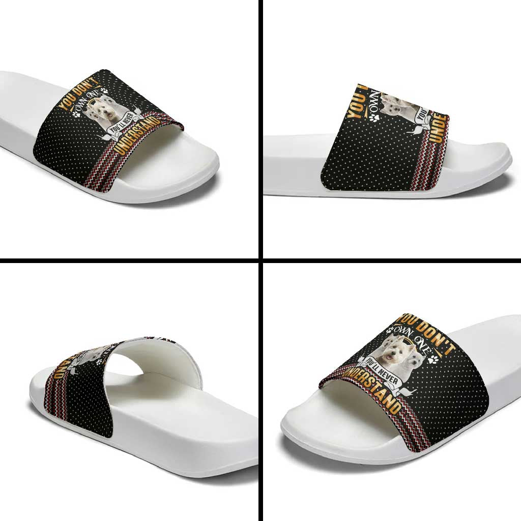 West Highland White Terrier Christmas Slide Sandals Xmas Holiday Patterns - Wonder Print Shop