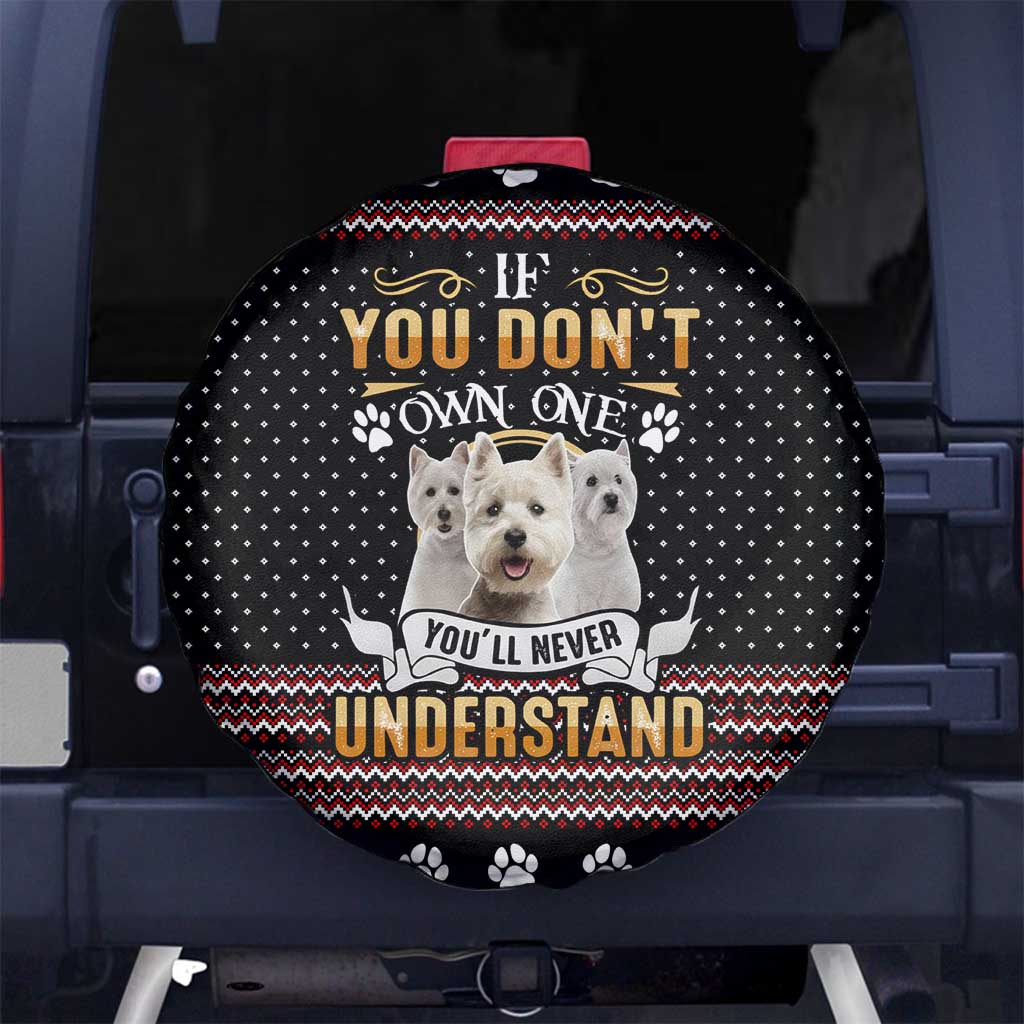 West Highland White Terrier Christmas Spare Tire Cover Xmas Holiday Patterns - Wonder Print Shop