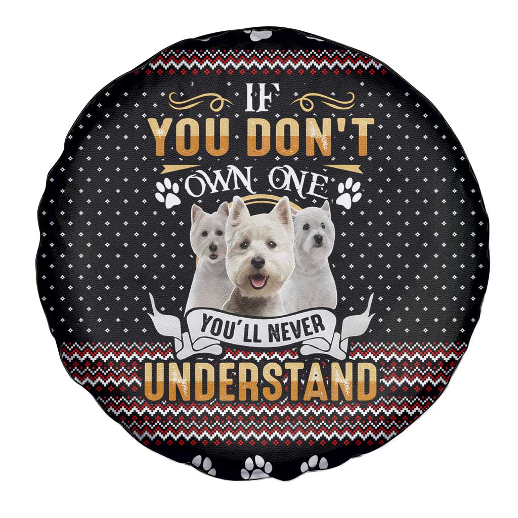 West Highland White Terrier Christmas Spare Tire Cover Xmas Holiday Patterns - Wonder Print Shop