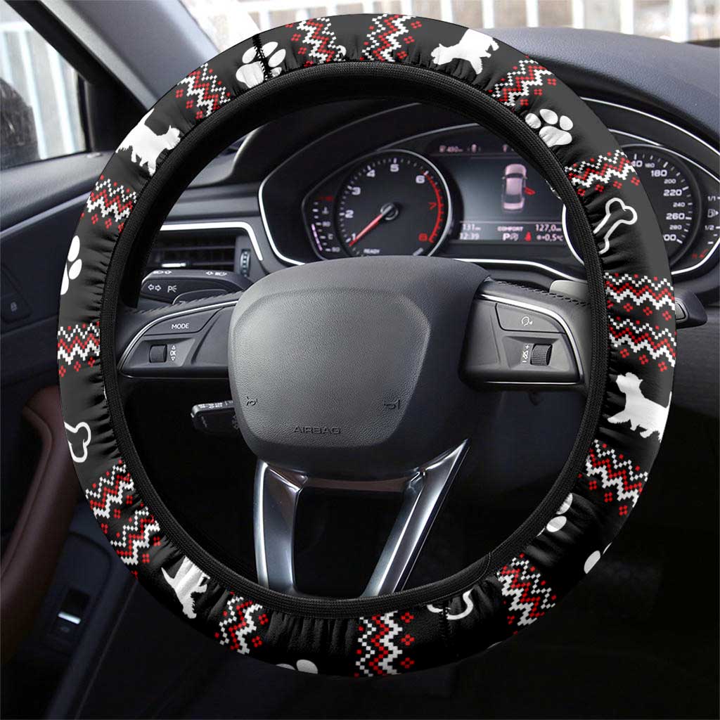 West Highland White Terrier Christmas Steering Wheel Cover Xmas Holiday Patterns - Wonder Print Shop
