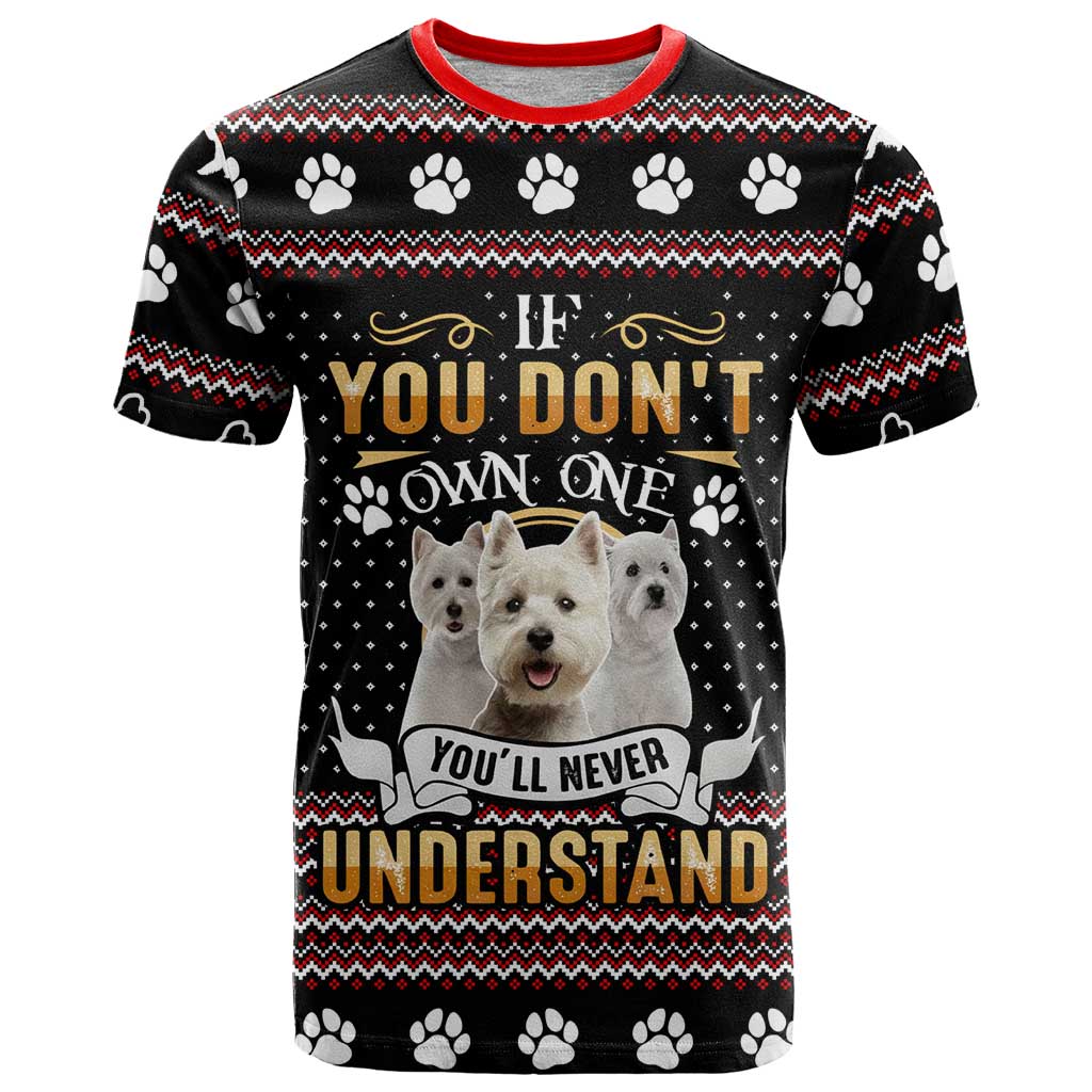West Highland White Terrier Christmas T Shirt Xmas Holiday Patterns - Wonder Print Shop