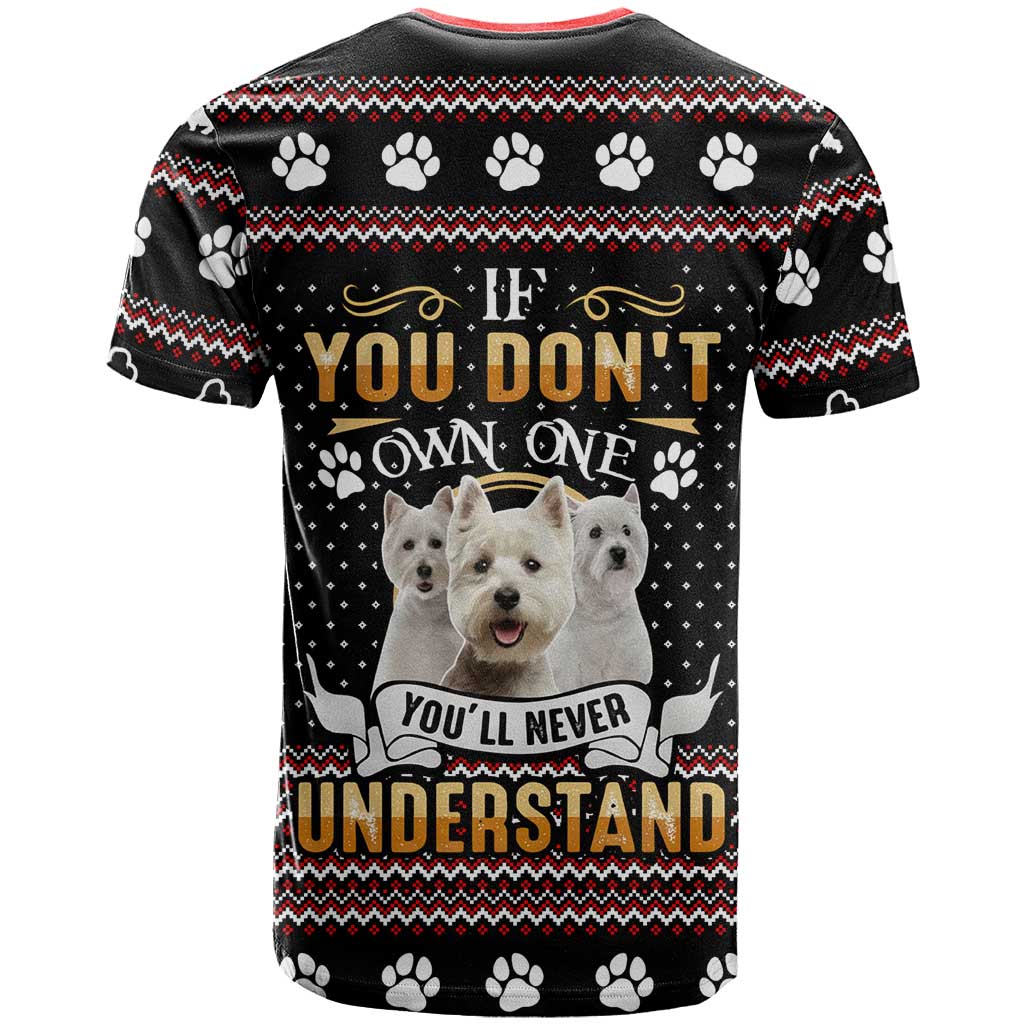West Highland White Terrier Christmas T Shirt Xmas Holiday Patterns - Wonder Print Shop