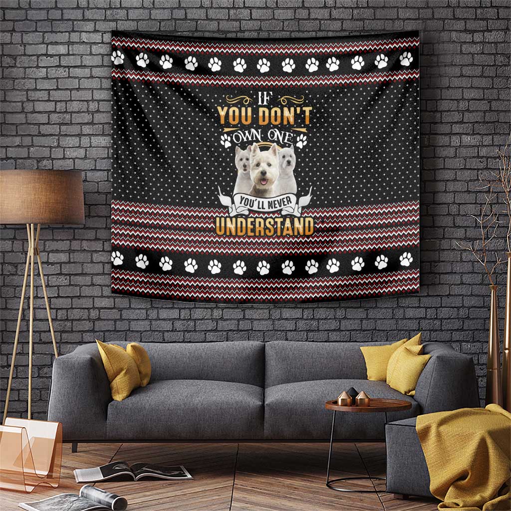 West Highland White Terrier Christmas Tapestry Xmas Holiday Patterns - Wonder Print Shop