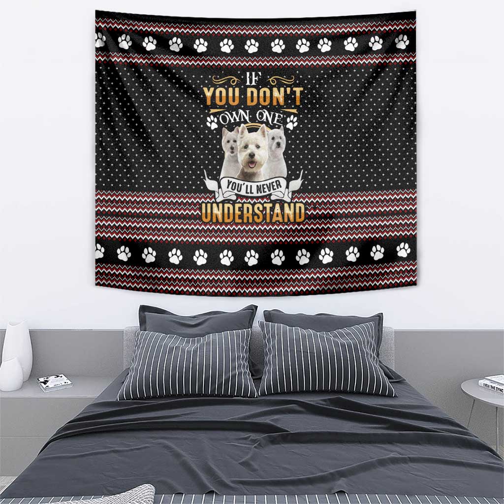 West Highland White Terrier Christmas Tapestry Xmas Holiday Patterns - Wonder Print Shop