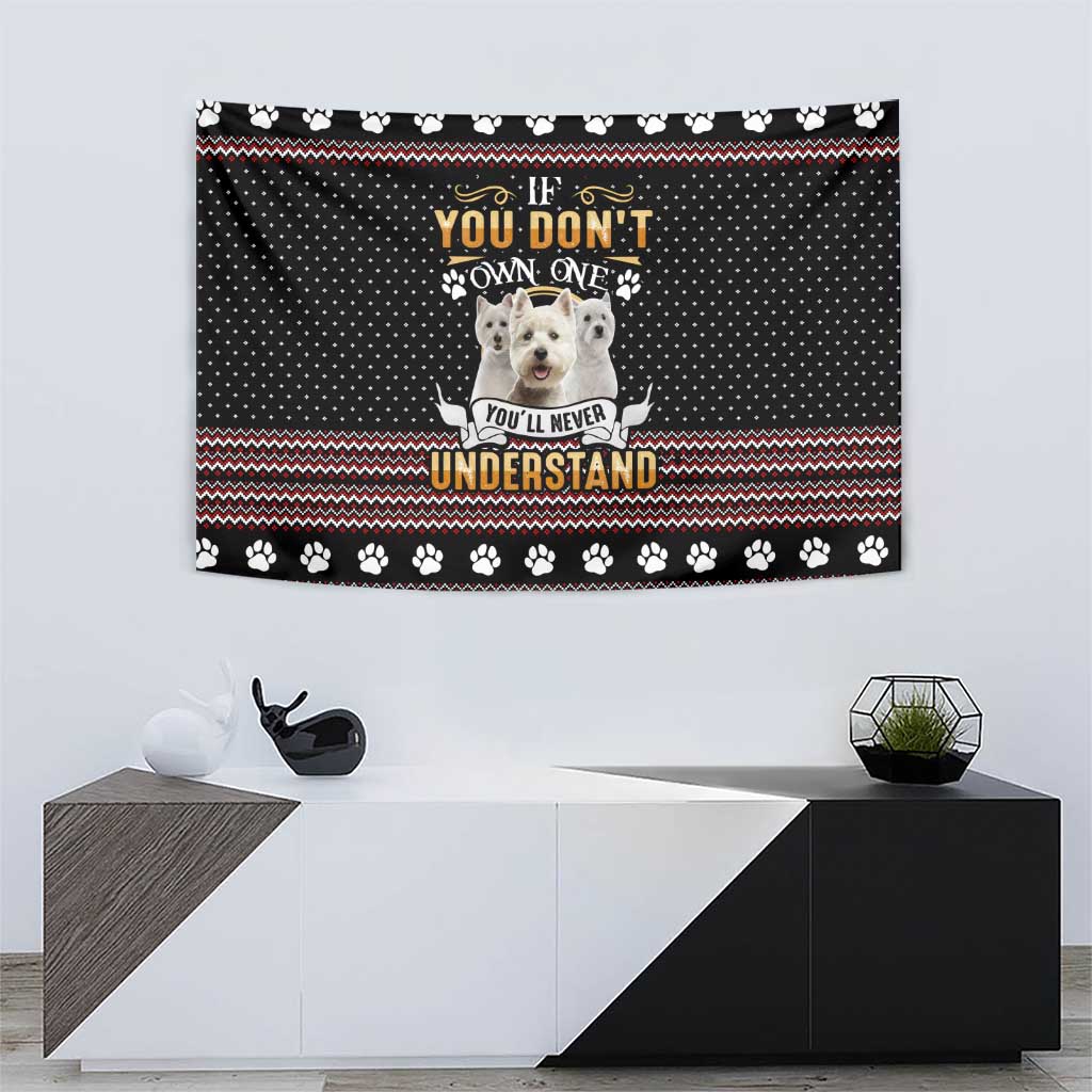 West Highland White Terrier Christmas Tapestry Xmas Holiday Patterns - Wonder Print Shop
