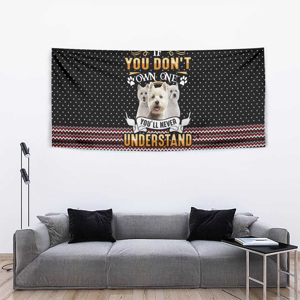 West Highland White Terrier Christmas Tapestry Xmas Holiday Patterns - Wonder Print Shop