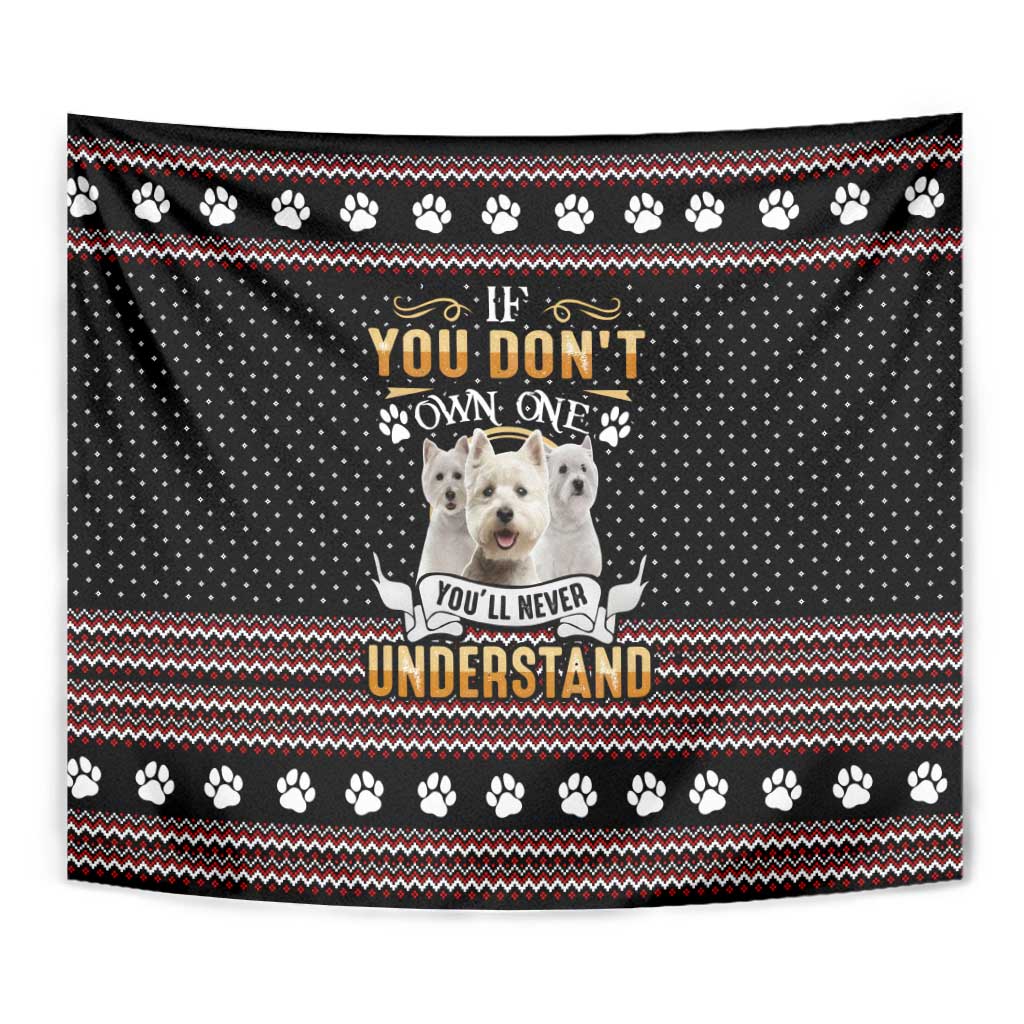 West Highland White Terrier Christmas Tapestry Xmas Holiday Patterns - Wonder Print Shop