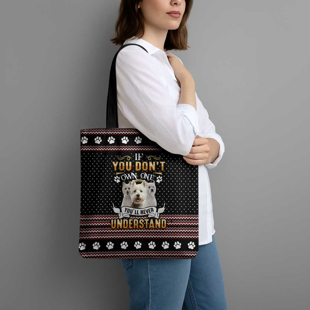 West Highland White Terrier Christmas Tote Bag Xmas Holiday Patterns - Wonder Print Shop