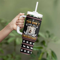 West Highland White Terrier Christmas Tumbler With Handle Xmas Holiday Patterns - Wonder Print Shop