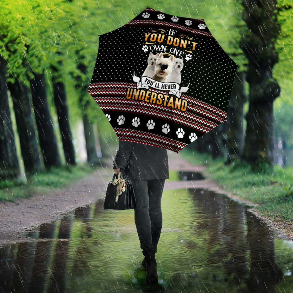 West Highland White Terrier Christmas Umbrella Xmas Holiday Patterns - Wonder Print Shop
