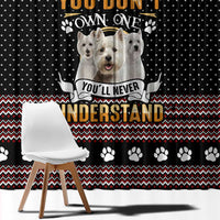 West Highland White Terrier Christmas Window Curtain Xmas Holiday Patterns - Wonder Print Shop