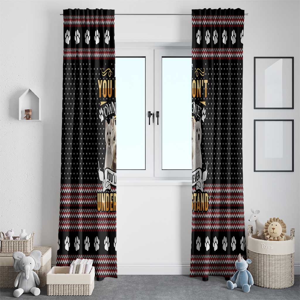West Highland White Terrier Christmas Window Curtain Xmas Holiday Patterns - Wonder Print Shop
