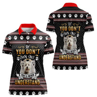 West Highland White Terrier Christmas Women Polo Shirt Xmas Holiday Patterns - Wonder Print Shop