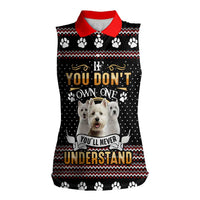 West Highland White Terrier Christmas Women Sleeveless Polo Shirt Xmas Holiday Patterns - Wonder Print Shop