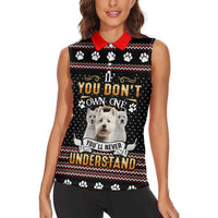 West Highland White Terrier Christmas Women Sleeveless Polo Shirt Xmas Holiday Patterns - Wonder Print Shop