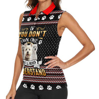 West Highland White Terrier Christmas Women Sleeveless Polo Shirt Xmas Holiday Patterns - Wonder Print Shop
