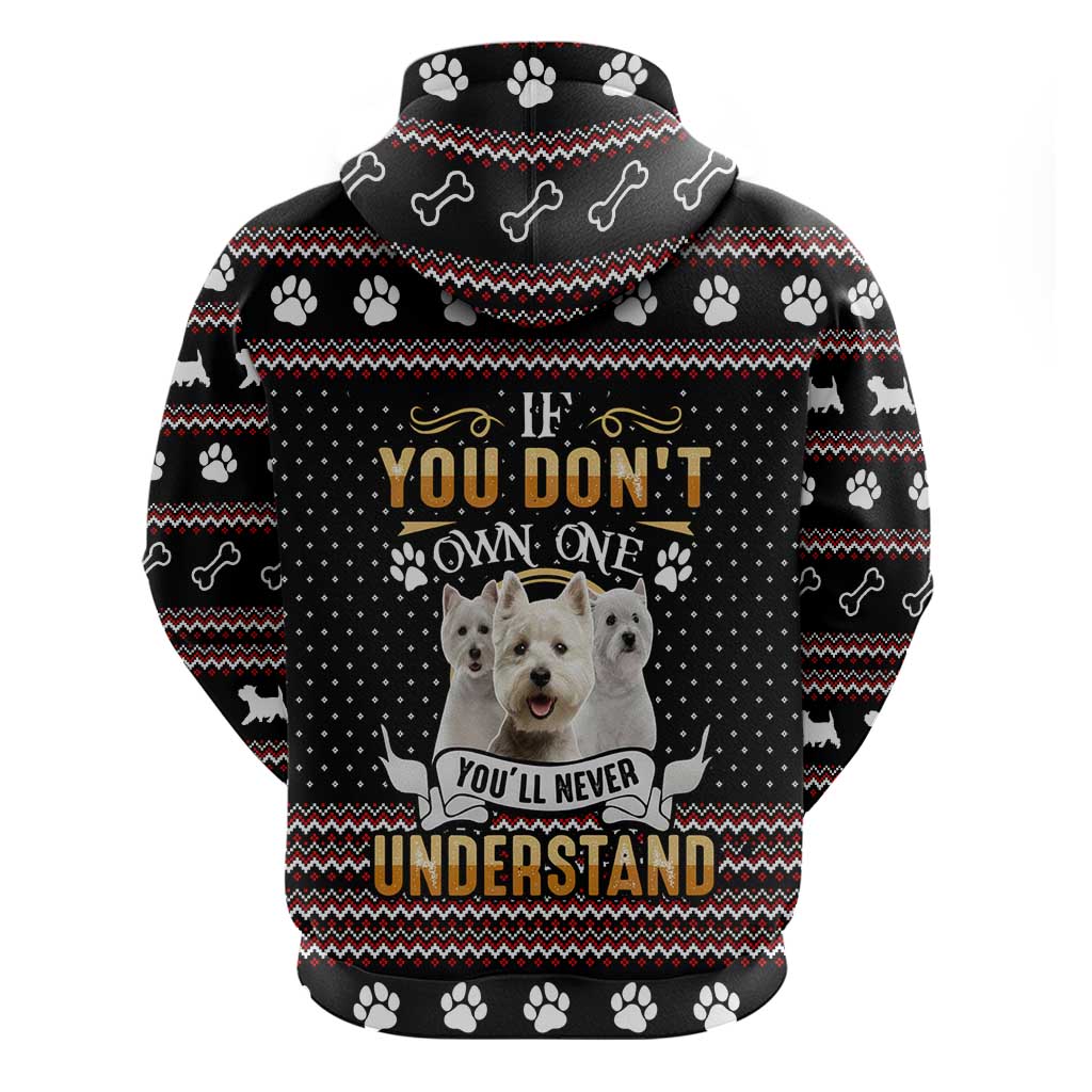 West Highland White Terrier Christmas Zip Hoodie Xmas Holiday Patterns - Wonder Print Shop