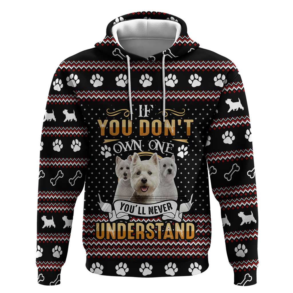 West Highland White Terrier Christmas Zip Hoodie Xmas Holiday Patterns - Wonder Print Shop