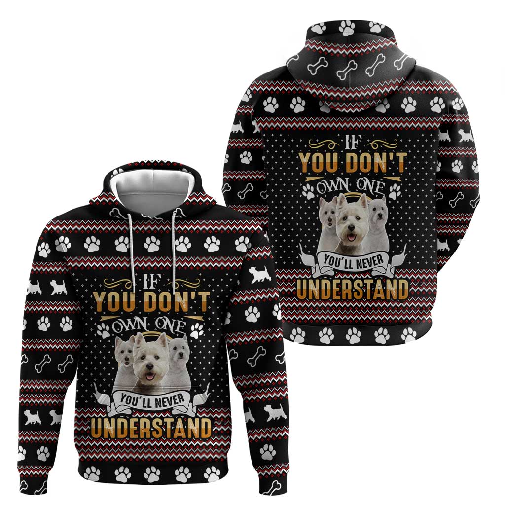 West Highland White Terrier Christmas Zip Hoodie Xmas Holiday Patterns - Wonder Print Shop
